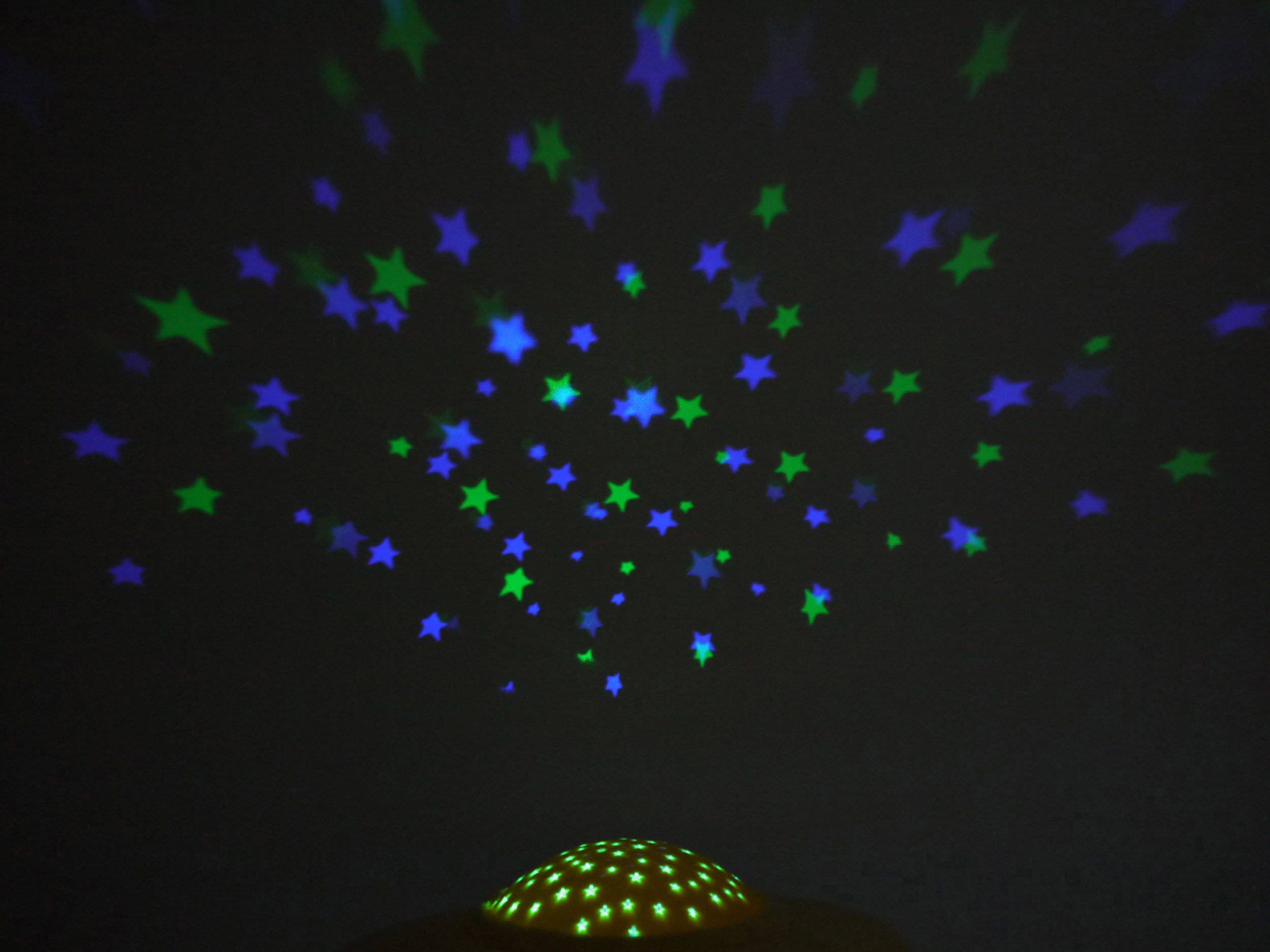 Niermann 80038 LED-Nachtlicht mit Projektor Stern Plüschstern LED Gelb