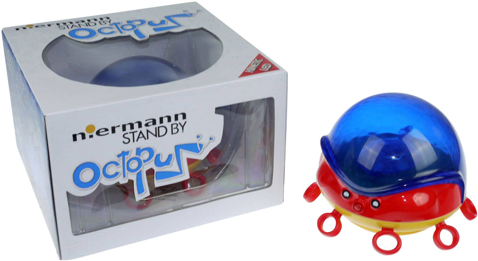 Niermann 80015 LED-Nachtlicht mit Projektor Rund Tintenfisch LED Blau, Gelb, Rot