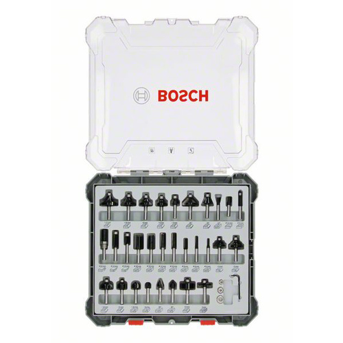 Set de fraises mixte Bosch 30 pièces 6 mm tige Bosch Accessories 2607017474