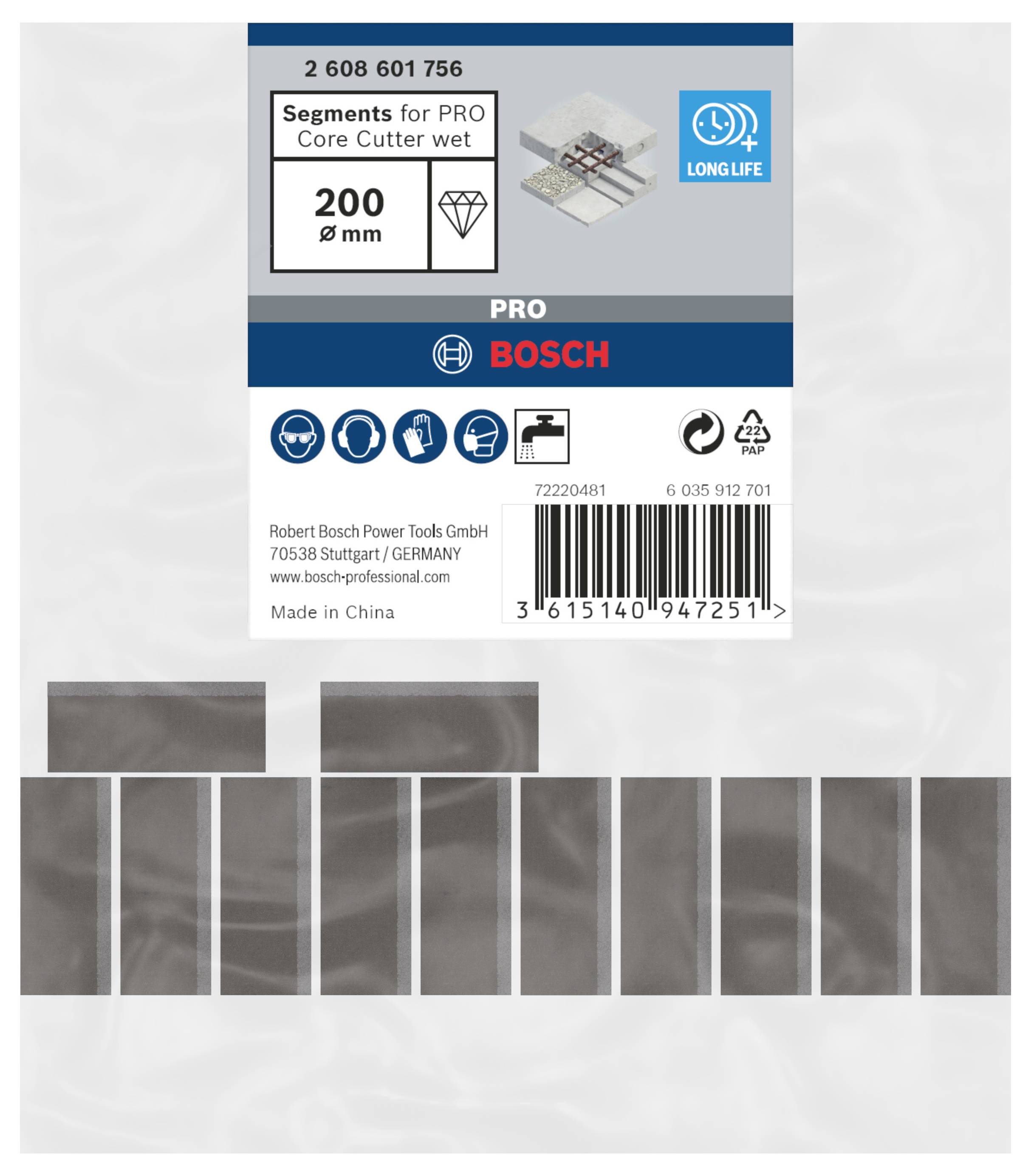 Bosch Accessories 2608601756 Segmente für Diamantbohrkronen 1St.