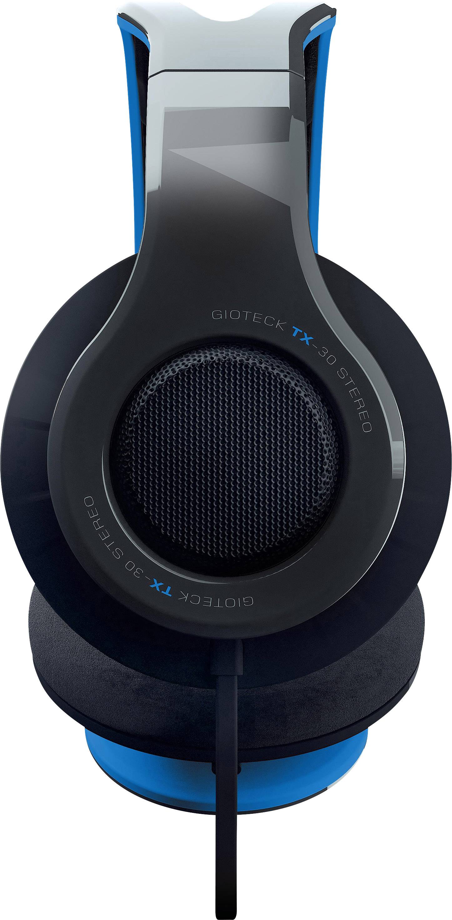 Gioteck TX-30 Over Ear Headset kabelgebunden Stereo Schwarz, Blau Gaming
