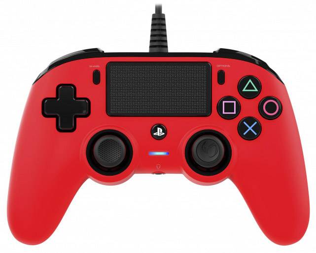 Nacon Compact Color Edition Gamepad PlayStation 4 Rot, Schwarz