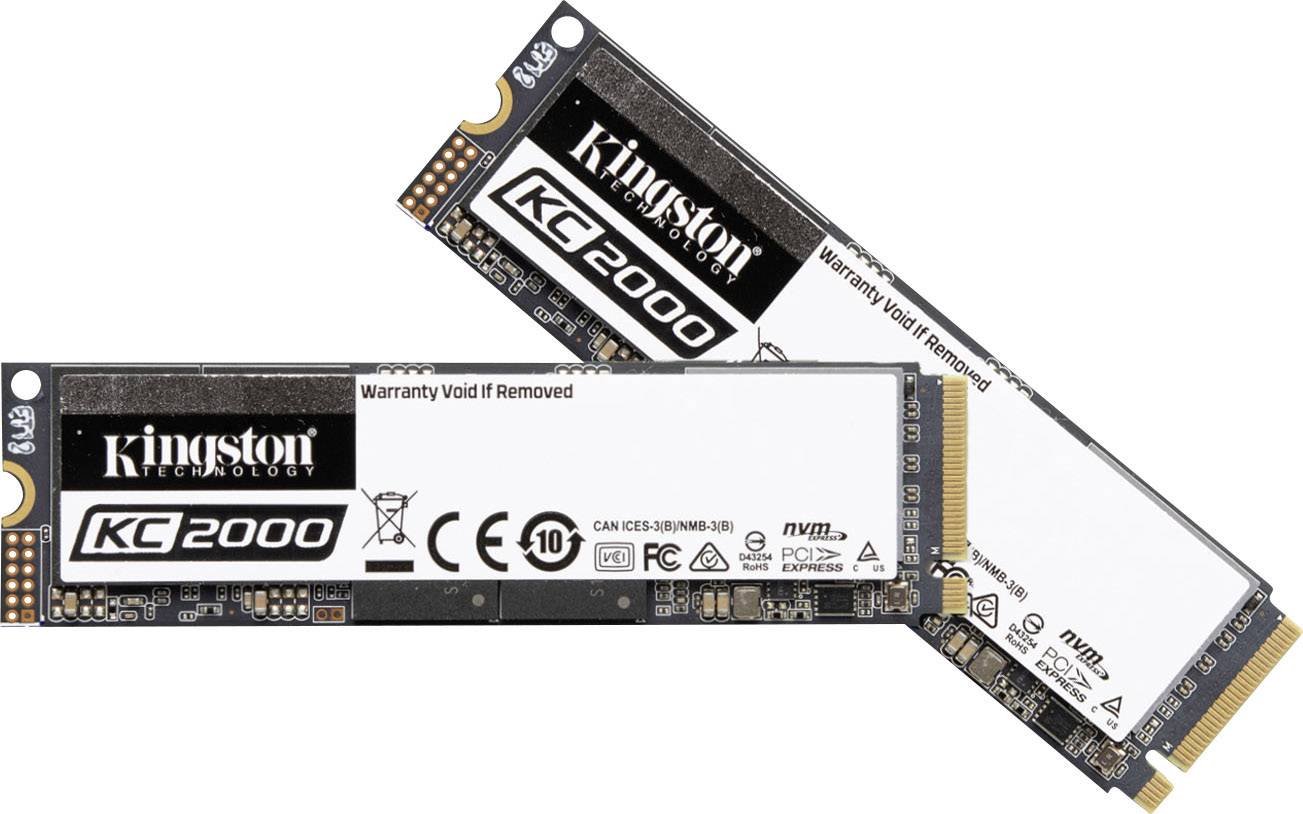 Kingston KC2000 1TB Interne M.2 PCIe NVMe SSD 2280 M.2 NVMe PCIe 3.0 x4 Retail SKC2000M8/1000G