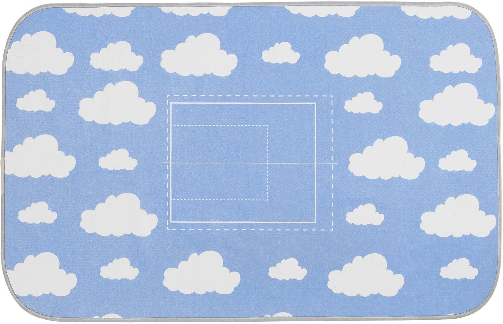 Wenko Dampfbügeldecke mit Falthilfe 1 St. Blau, Weiß