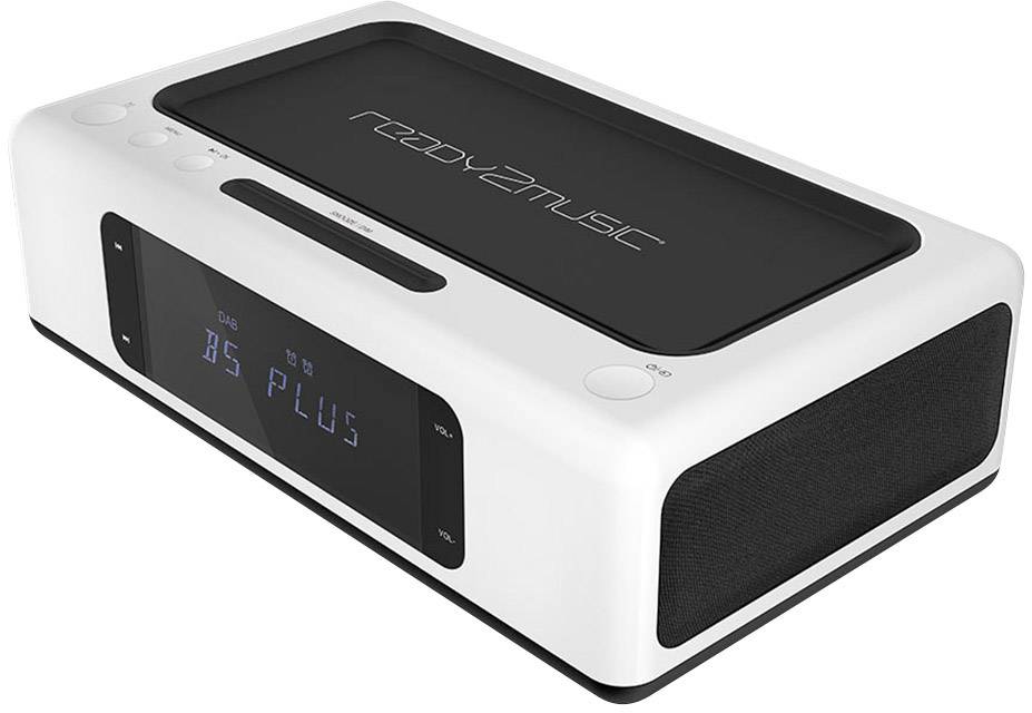 Ready2music Aurora+ Radiowecker DAB+, UKW AUX, Bluetooth®, USB Akku-Ladefunktion Weiß
