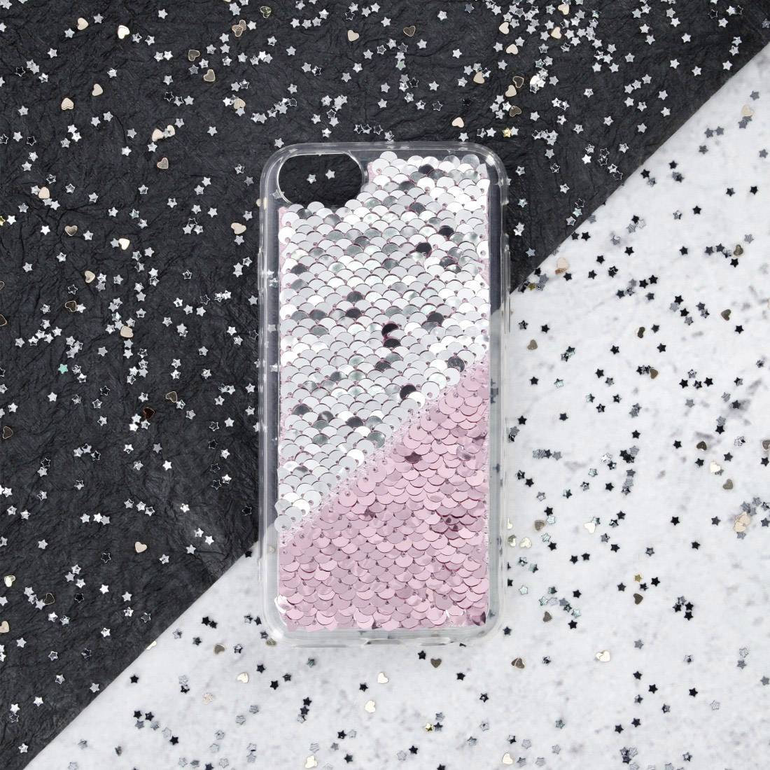 Hama CO PAILLETTES SAM GAL S8, PI/SI Cover Samsung Galaxy S8 Pink, Silber