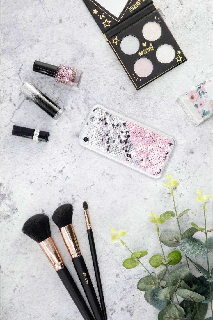 Hama CO PAILLETTES SAM GAL S8, PI/SI Cover Samsung Galaxy S8 Pink, Silber