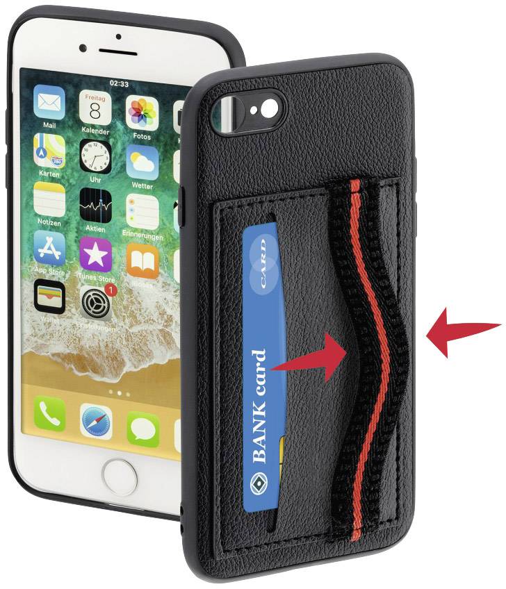 Hama CO RED SE NO.4 Backcover Apple iPhone 7, iPhone 8, iPhone SE (2. Generation), iPhone SE (3. Generation) Rot, Schwarz 00186173