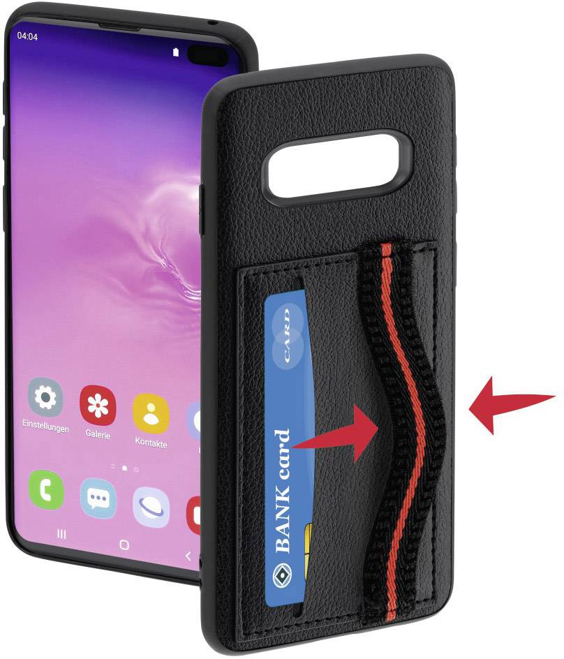 Hama Red Sensation No. 4 Backcover Samsung Galaxy S10+ Rot, Schwarz Induktives Laden 00186177