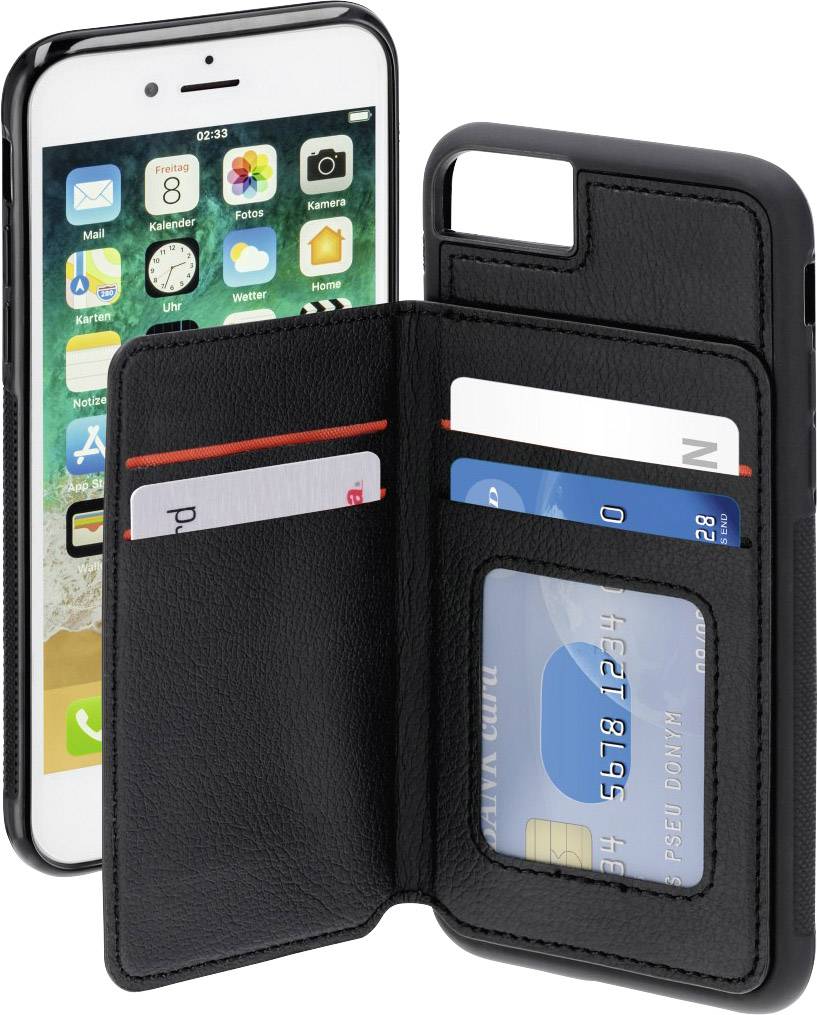 Hama CO RED Flip Case Apple iPhone 6, iPhone 6S, iPhone 7, iPhone 8, iPhone SE (2. Generation), iPhone SE (3. Generation) Rot, Schwarz 00186607