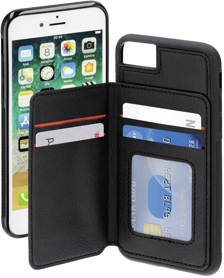 Hama CO RED Flip Case Apple iPhone 6, iPhone 6S, iPhone 7, iPhone 8, iPhone SE (2. Generation), iPhone SE (3. Generation) Rot, Schwarz 00186607