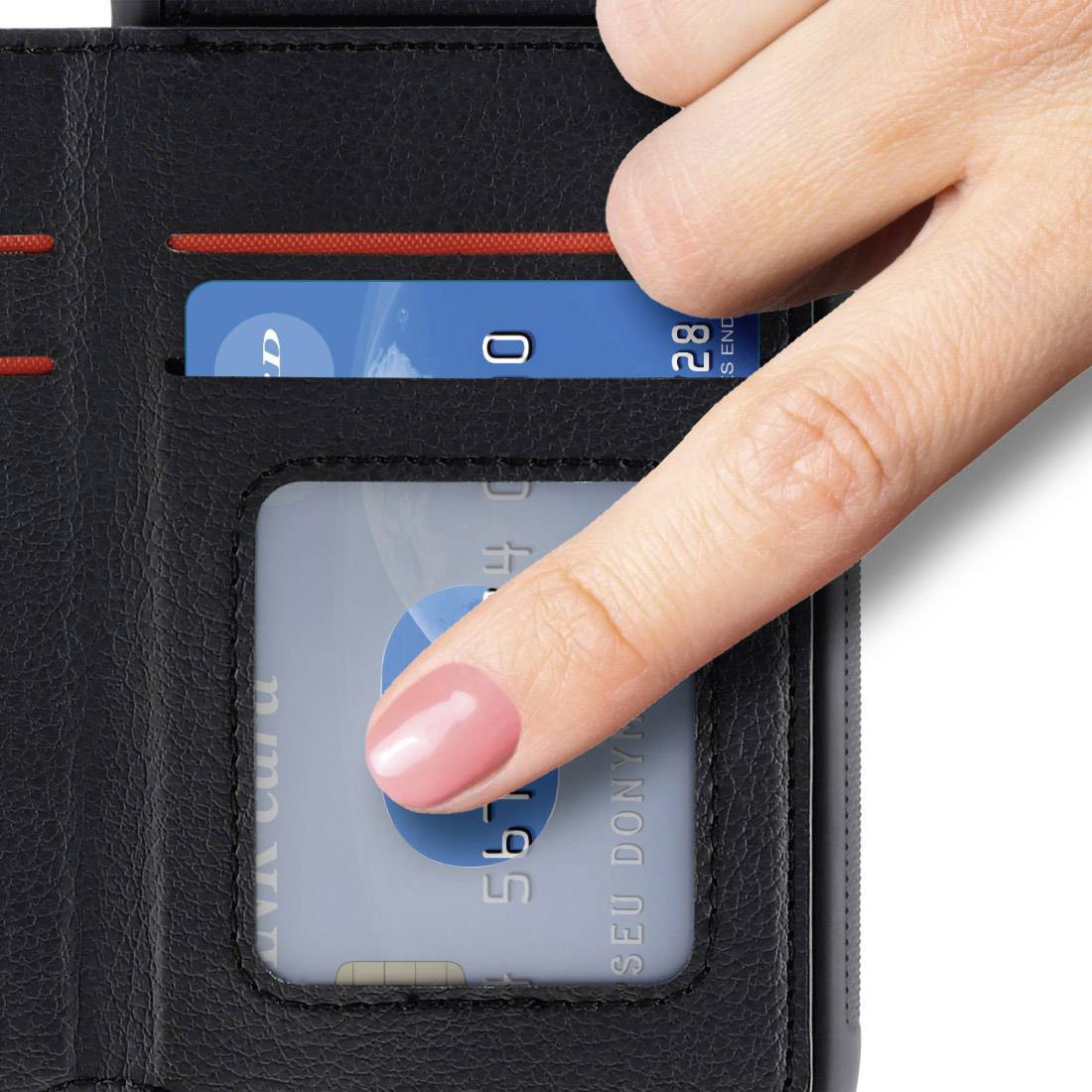 Hama CO RED Flip Case Apple iPhone 6, iPhone 6S, iPhone 7, iPhone 8, iPhone SE (2. Generation), iPhone SE (3. Generation) Rot, Schwarz 00186607