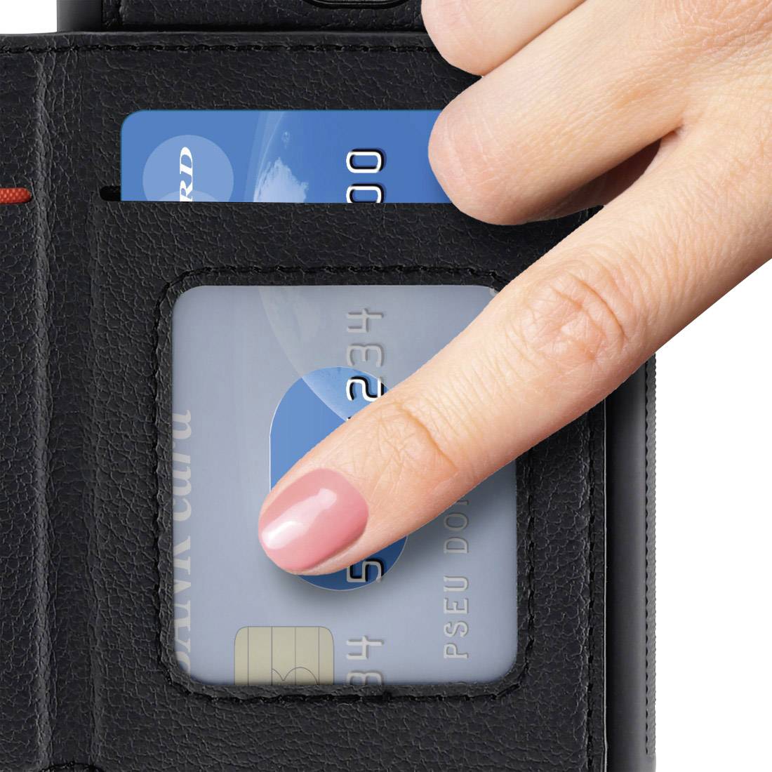 Hama Red Sensation No. 5 Flip Cover Samsung Galaxy S10 E Rot, Schwarz