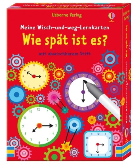 Vedes Meine Wisch-und-weg-Lernkarten: Wie spät ist es? 090 1St.