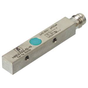 Ein rechteckiger pneumatischer Sensor mit metallischem Gehäuse und grüner Kontrollleuchte wird abgebildet.