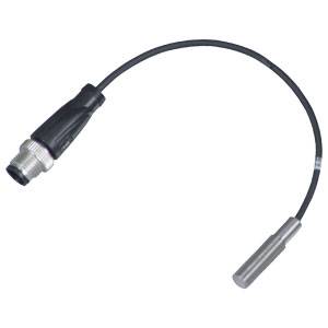 Kabel mit Metallstecker und abgewinkeltem Anschluss. Wird oft für elektronische Verbindungen verwendet.