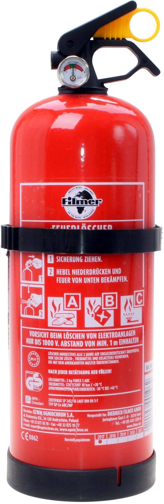Pulverfeuerlöscher mit Manometer Brandklasse: A, B, C Inhalt 1 St.