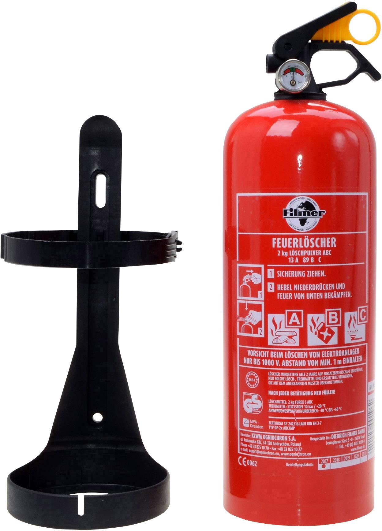 Pulverfeuerlöscher mit Manometer Brandklasse: A, B, C Inhalt 1 St.