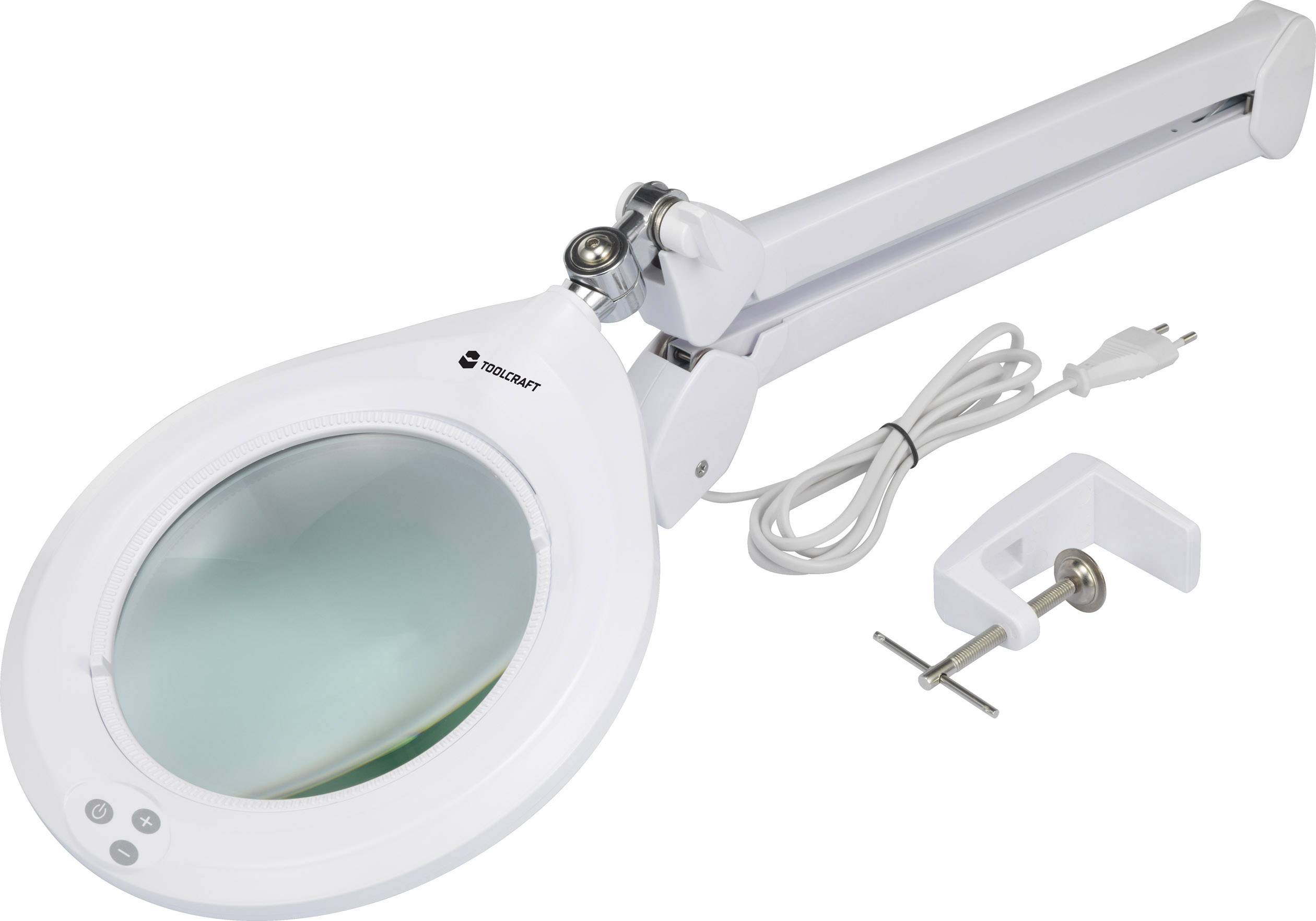 TOOLCRAFT TO-7427319 LED-Lupenleuchte mit Klemme 1160lm 178mm (7") Vergrößerungsfaktor=1.75 x 178mm 2021 Energieeffizienzklasse