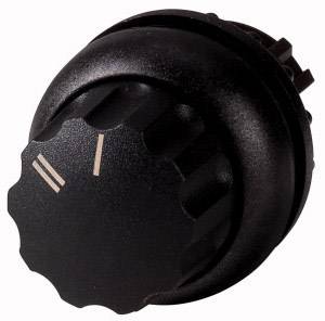 Schwarzer Drehknopf mit Markierungen für Positionen auf der Oberfläche.