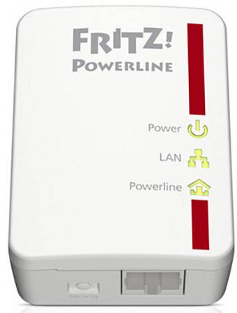 AVM FRITZ!Powerline 510E - Powerline Adapterkit - HomePlug AV (HPAV) - an Wandsteckdose anschließbar (Packung mit 2)