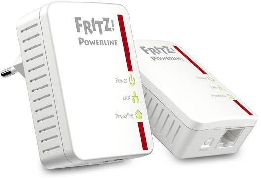 AVM FRITZ!Powerline 510E - Powerline Adapterkit - HomePlug AV (HPAV) - an Wandsteckdose anschließbar (Packung mit 2)