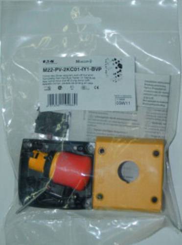 Eaton M22-PV-2KC01-IY1-BVP Not-Aus-Schalter 2 Öffner IP66 1St.