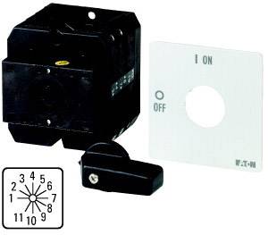 Drehschalter-Bausatz mit schwarzem Gehäuse, abnehmbarer Griff und weißer Abdeckung mit 'ON/OFF'-Beschriftung.