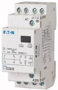Ein elektrisches Bauteil von EATON, Beschriftung 'Z-SC230/GS', verwendet für Schalt- und Steueranwendungen in elektrischen Systemen.