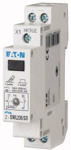Elektrisches Modul von Eaton, Modell Z-SWL230/SO, mit technischen Spezifikationen und Schaltplan auf der Vorderseite.
