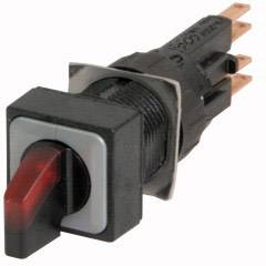 Ein roter Kippschalter mit schwarzem Gehäuse und mehreren elektrischen Anschlüssen.