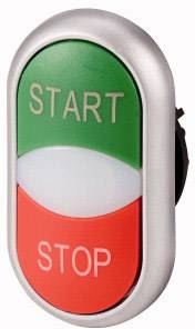 Eaton 216702 M22-DDL-GR-GB1/GB0 Doppeldrucktaster Frontring Kunststoff 1 St.