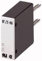 Ein schwarzes und weißes elektrisches Modul mit der Aufschrift 'EATON DIL M', zeigt ein Elektroteil mit zwei Metallstiften rechts.