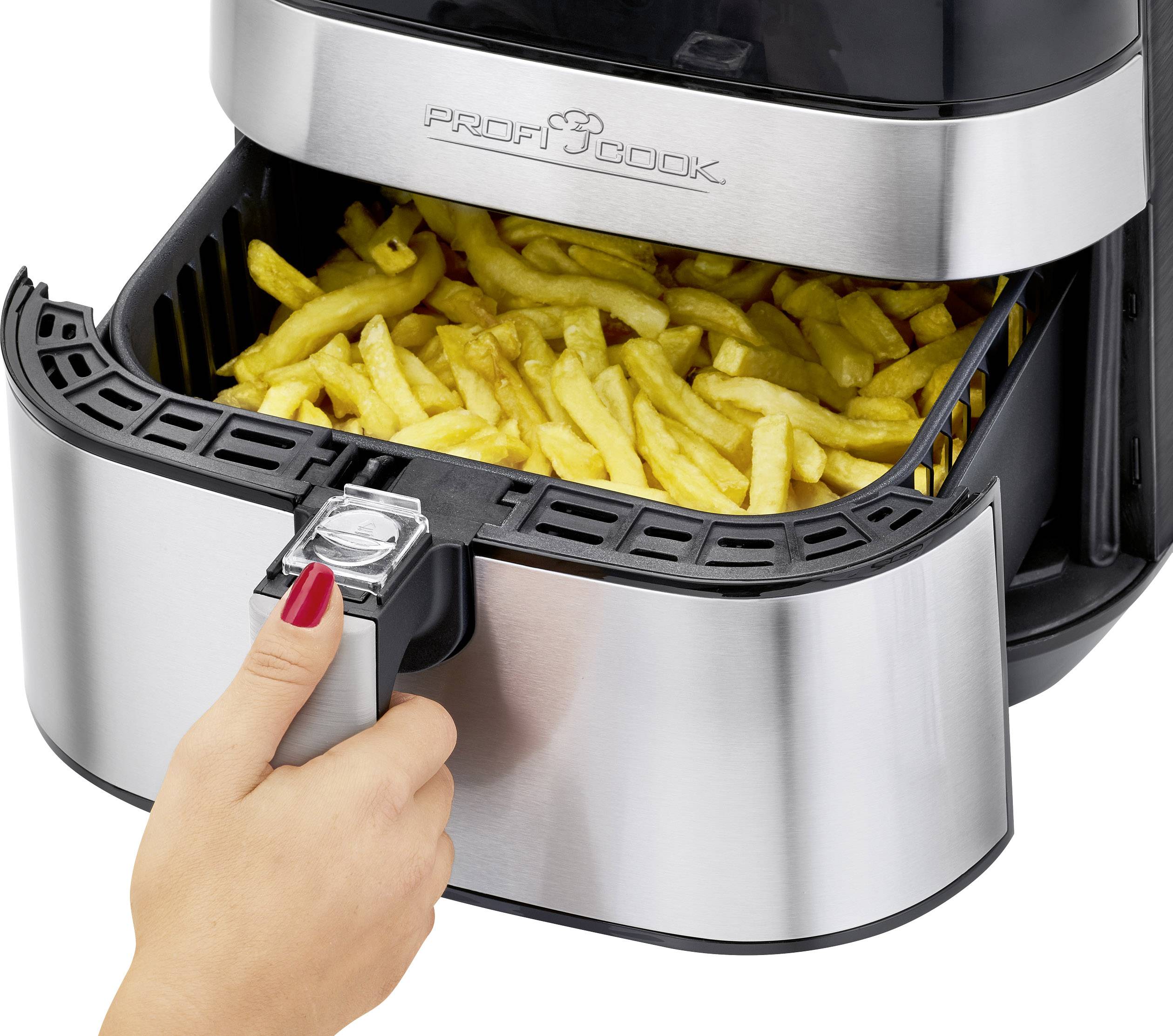 Profi Cook PC-FR 1177 H Heißluft-Fritteuse 1700W Heißluft-Funktion Edelstahl, Schwarz