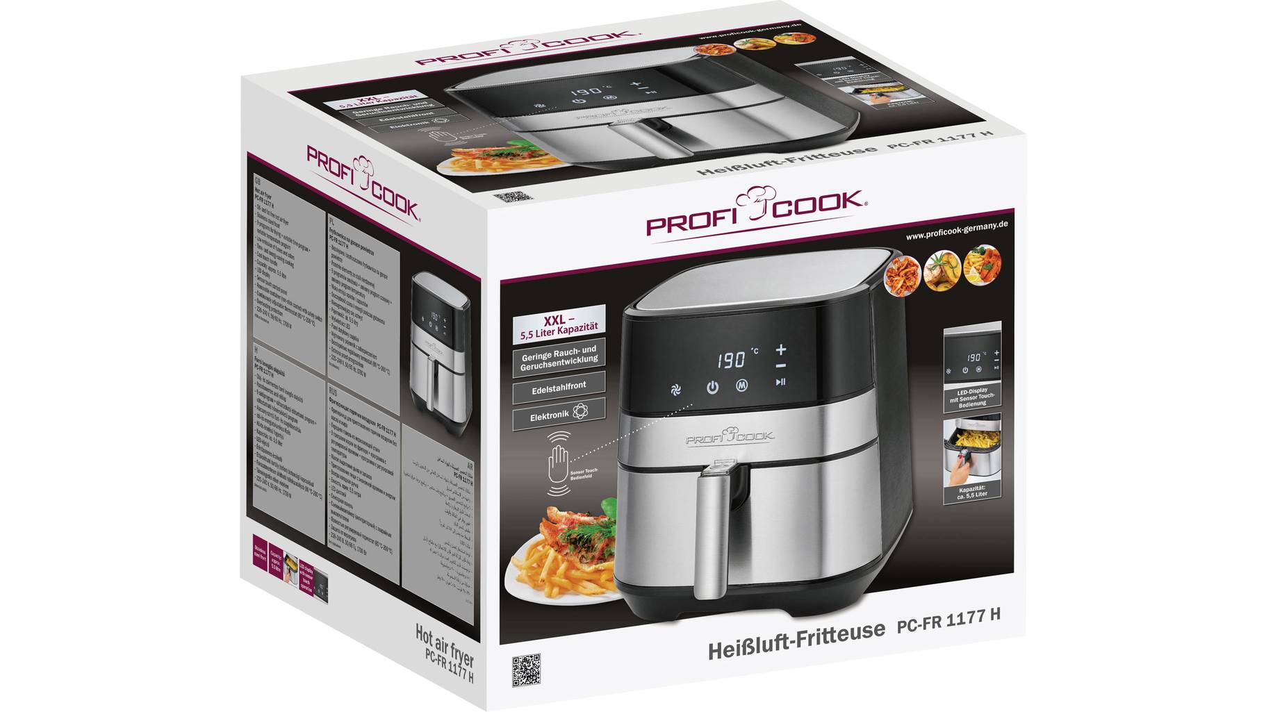 Profi Cook PC-FR 1177 H Heißluft-Fritteuse 1700W Heißluft-Funktion ...