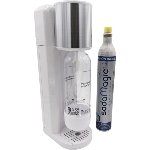 Wassersprudler Weiß inkl. 1 PET-Flasche, und 1 CO2-Zylinder