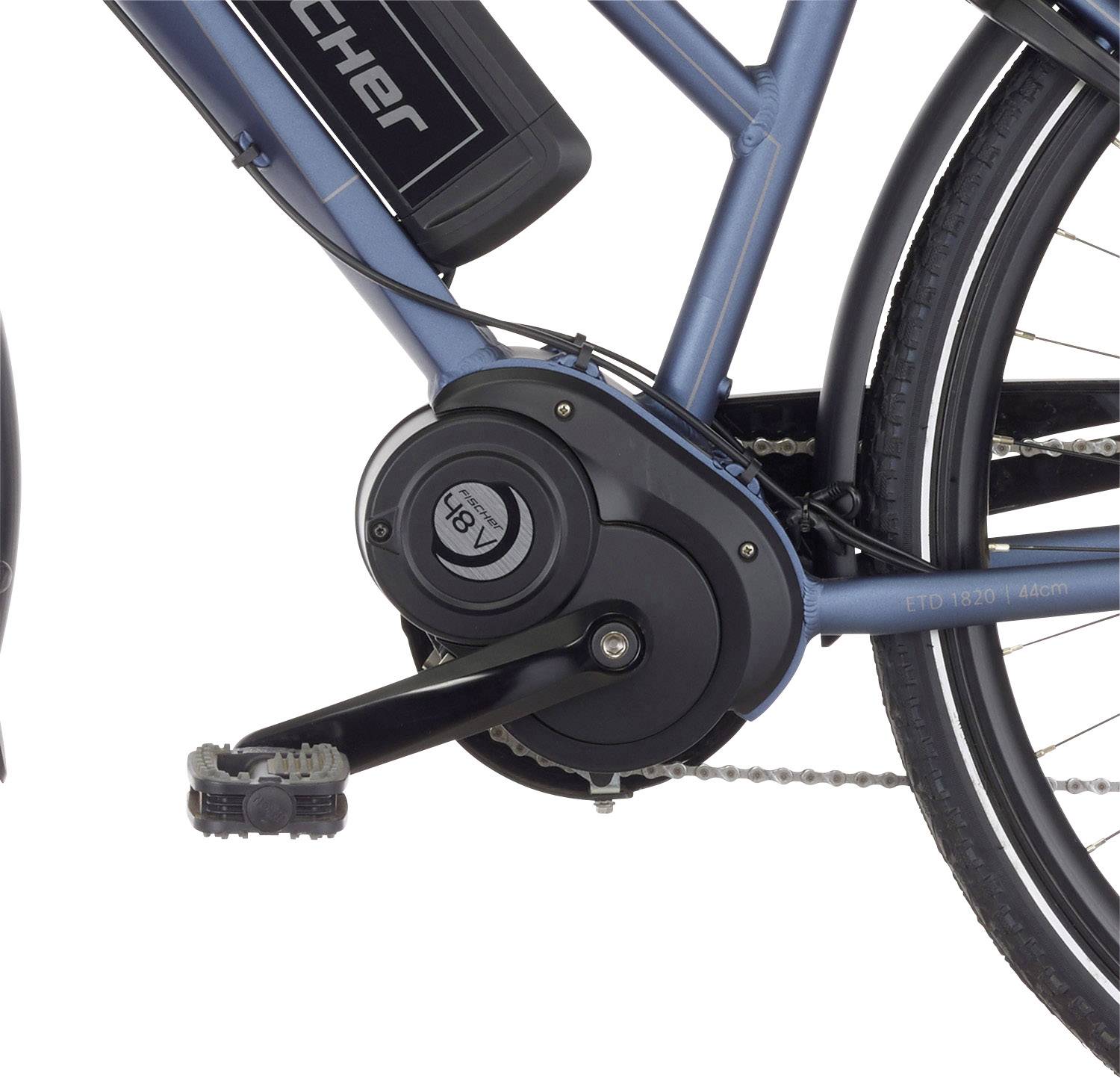 Fischer Fahrrad ETD 1820 E-Bike mit Trittantrieb Saphirblau Li-Ion 48V 8.8Ah