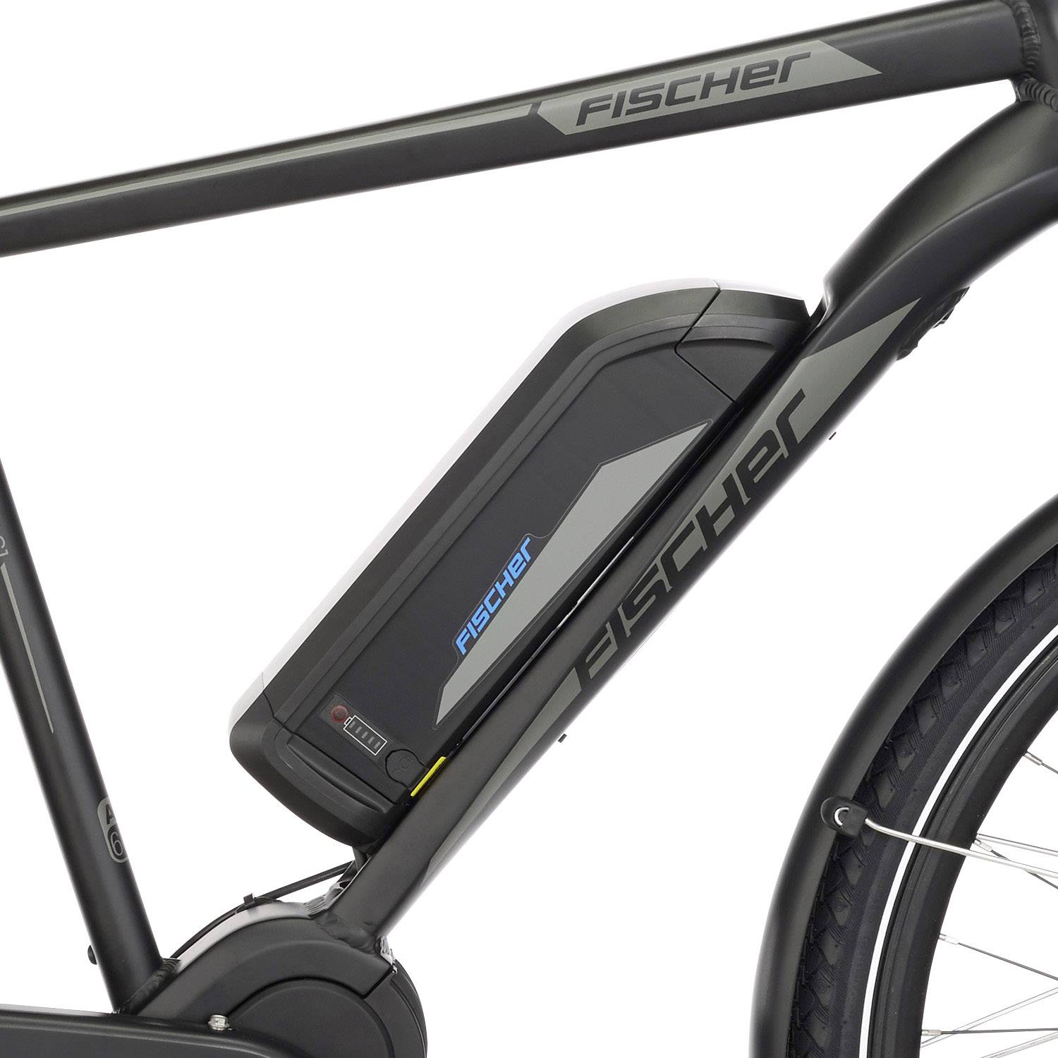 Fischer Fahrrad ETH 1861.1, RH 55cm E-Bike mit Trittantrieb Schwarz Li-Ion 48V 11.6Ah