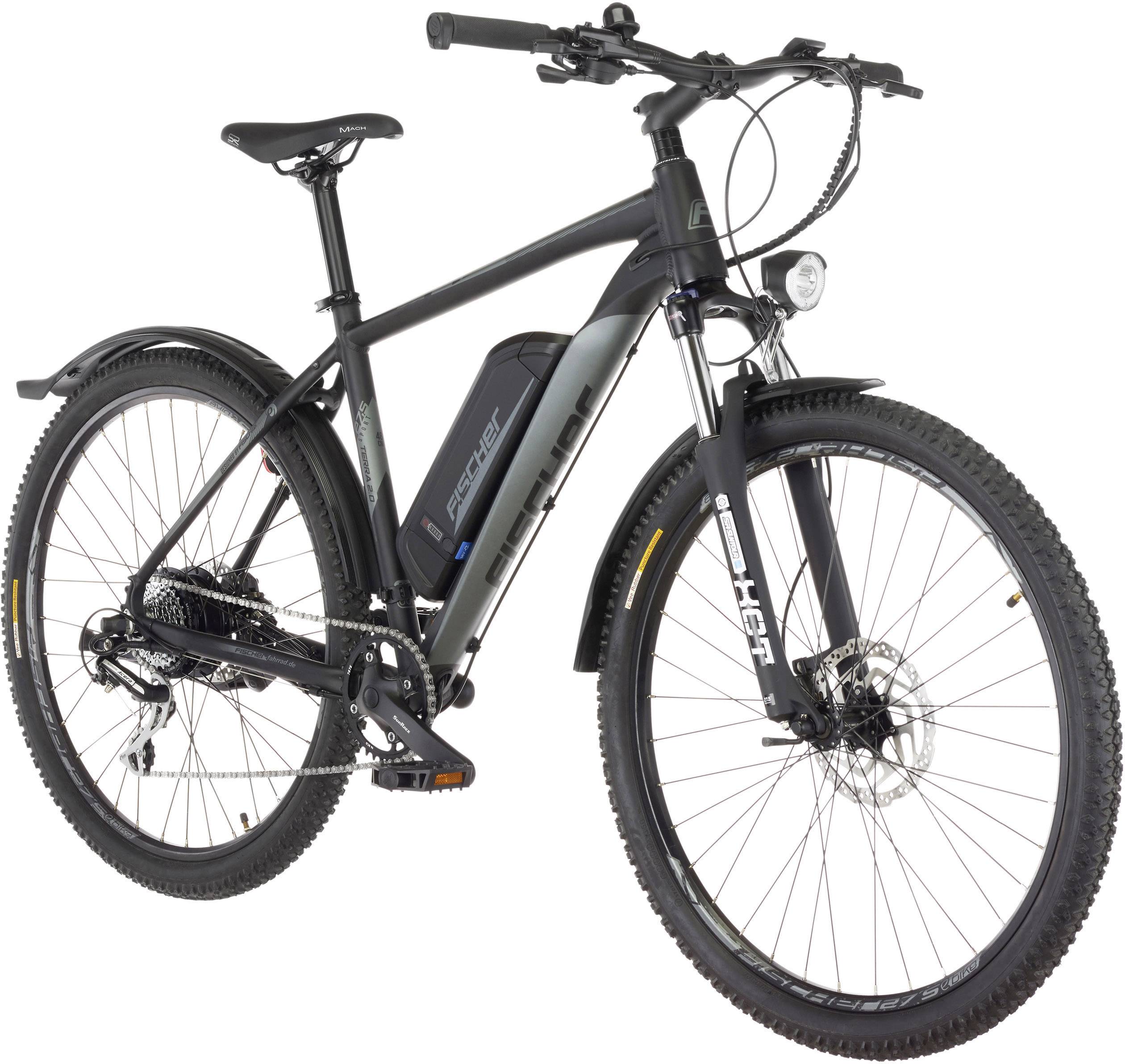 Fischer Fahrrad TERRA 2.0 E-Bike mit Trittantrieb Graphitschwarz Li-Ion 36V 11Ah