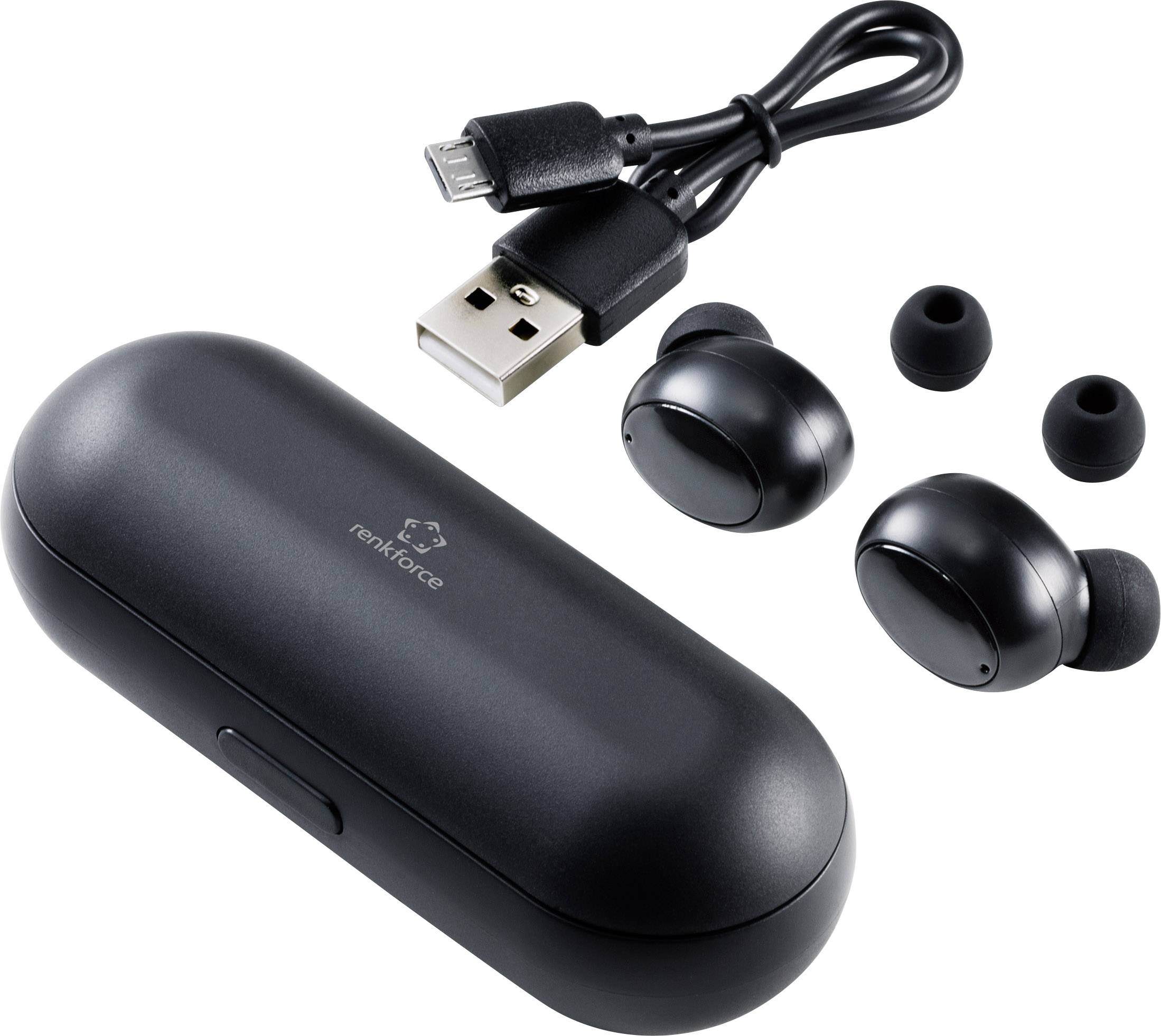 Renkforce RF-BTK-150 In Ear Headset Bluetooth® Schwarz Headset