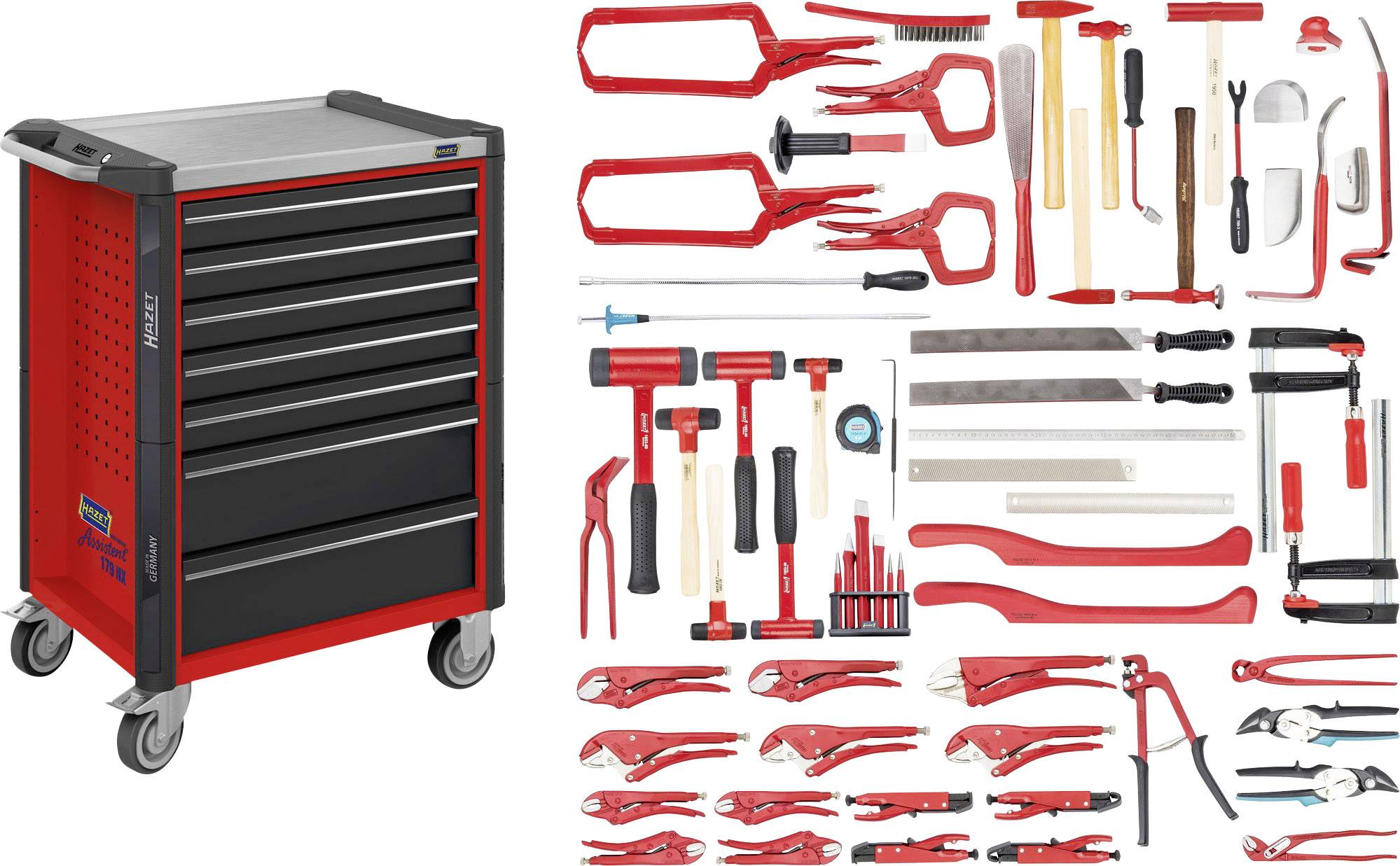 Hazet 179NX-7/65ALU Rollwerkbank Rot