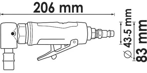 Vigor Druckluft-Stabschleifer