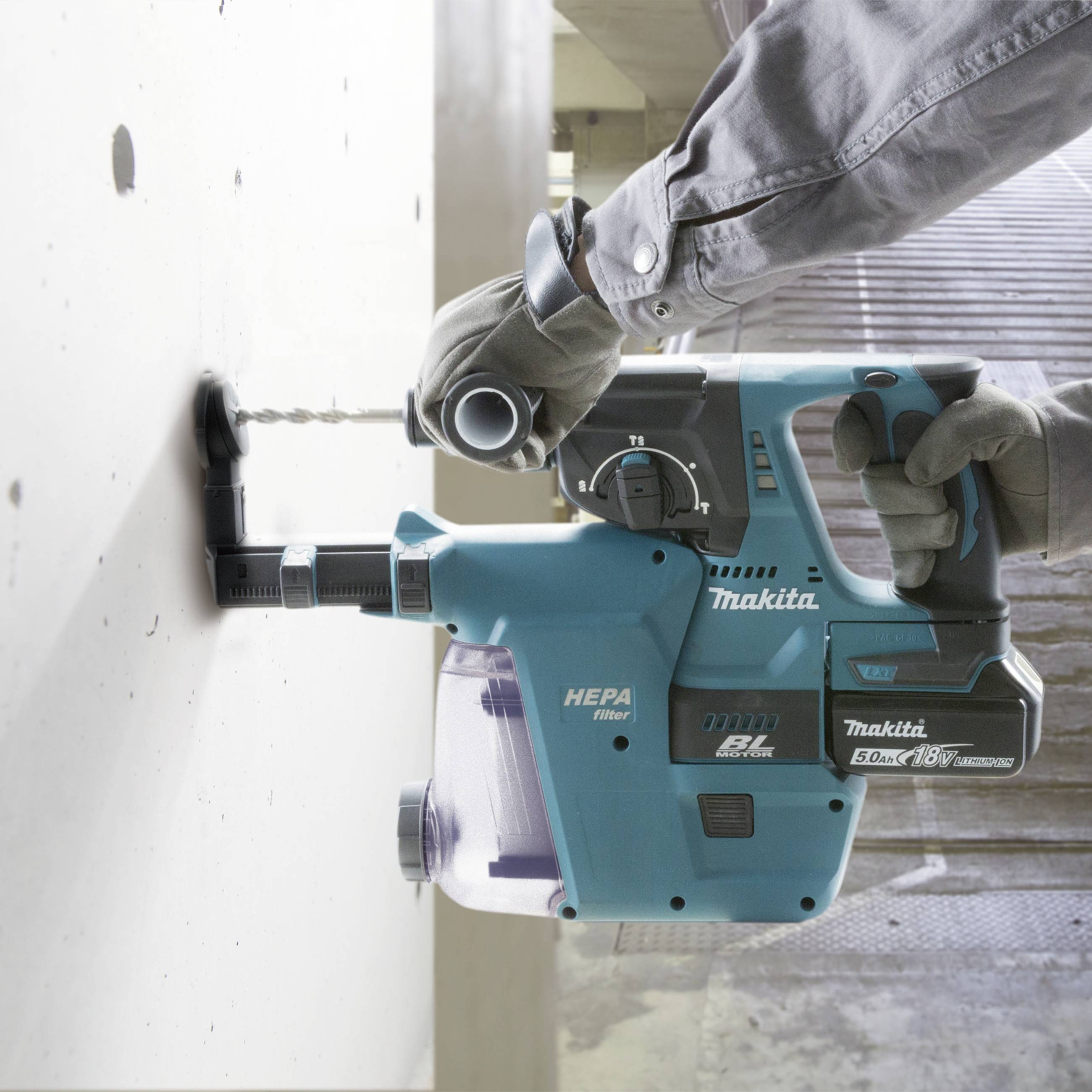 Makita SDS-Plus-Akku-Kombihammer 18V 5Ah Li-Ion