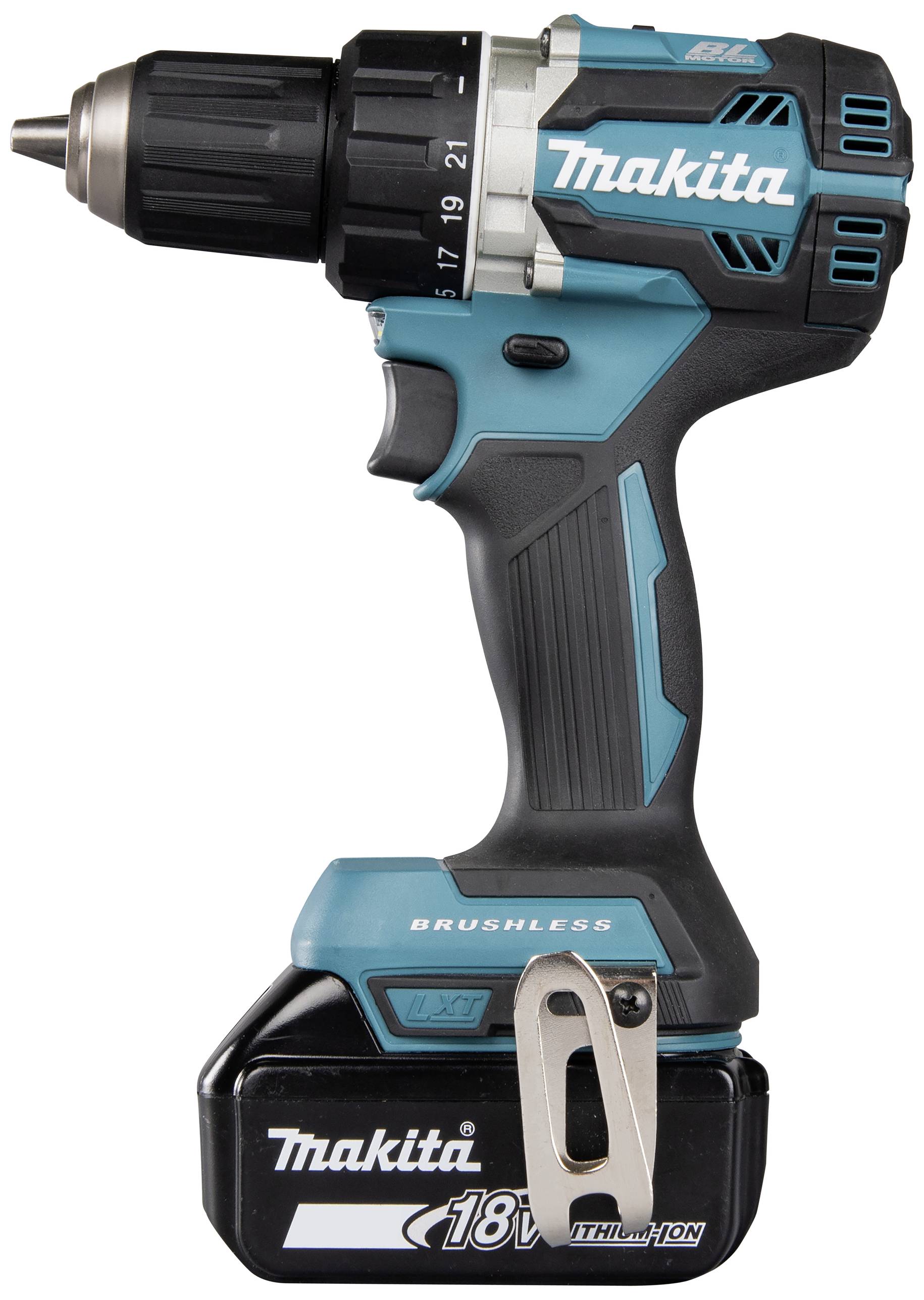 Makita DDF484RTJ Akku-Bohrschrauber 18V 5Ah Li-Ion inkl. 2. Akku, inkl. Koffer