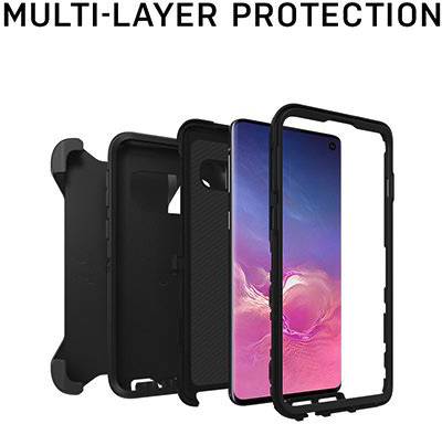 Otterbox Defender Series für Galaxy S10 Backcover Samsung Galaxy S10 Schwarz