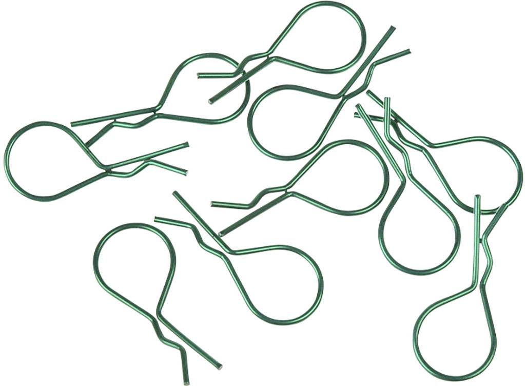 XCeed 1:10 Karosserie-Klammern Grün (metallic) 1St.