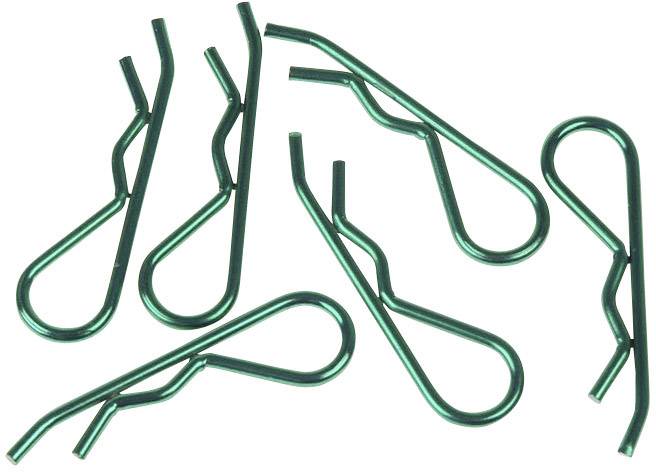 XCeed 1:8 Karosserie-Klammern Grün (metallic) 1St.