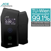 ACE X Alkoholtester Schwarz 0.0 bis 5 ‰ inkl. Display ACE X Alkoholtester Schwarz 0.0 bis 5 ‰ inkl. Display
