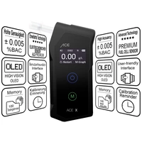 ACE X Alkoholtester Schwarz 0.0 bis 5 ‰ inkl. Display ACE X Alkoholtester Schwarz 0.0 bis 5 ‰ inkl. Display