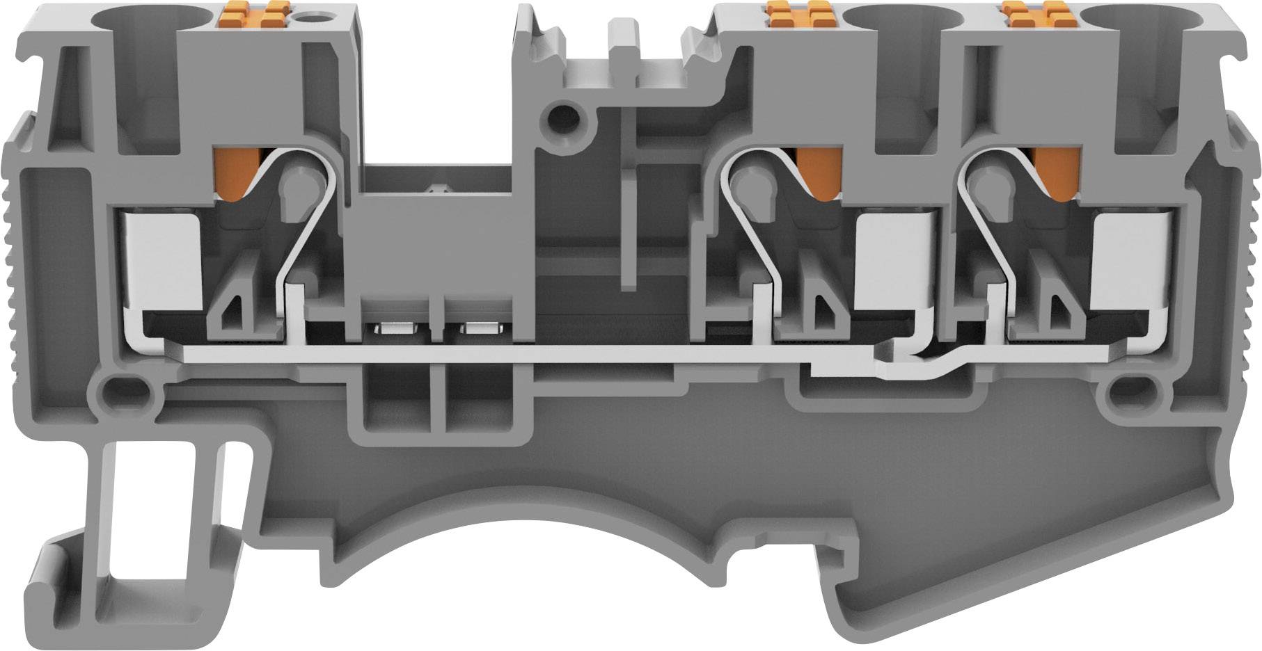 Degson DS4-TW-01P-11-00A(H) Durchgangsklemme Push-In-Klemme Grau